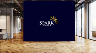 Spark logo designs vector template Wall mural