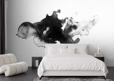 abstract black ink strokes for photo overlay and graphic design elements. materials to create text backgrounds on poster design, print, video, banner, etc. Wall mural