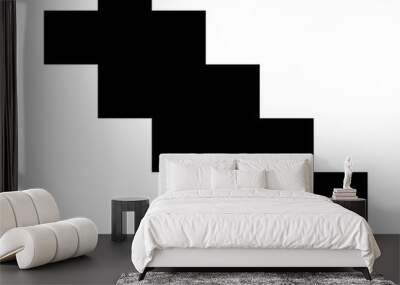 abstract futuristic trendy geometric in black shape design. creative contemporary for design element decoration. Wall mural