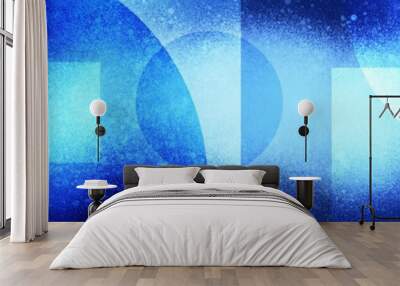 abstract layered geometric background pattern in blue colors. colorful grunge texture element for creative design. Wall mural