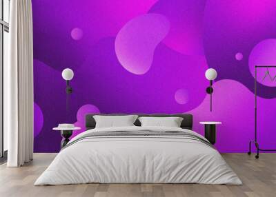 abstract liquid background with 3d popup composition in purple. trendy illustration artwork for poster layout, slide presentation, cover, invitation, etc. Wall mural