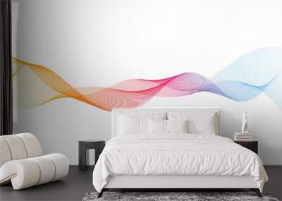 Colorful abstract line background. dynamic abstract line design in modern and luxurious style Wall mural