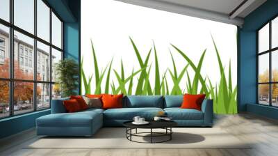 green grass cartoon isolated Wall mural