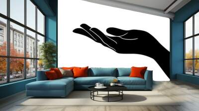 Hand gestures. black hand gesture like a silhouette or shadow of hands. human body movement illustrations in black. Wall mural