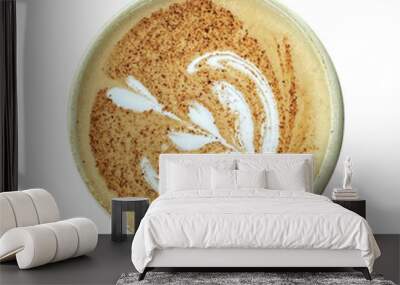 Hot coffee with latte art Wall mural