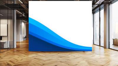 modern blue shape background copy space Wall mural