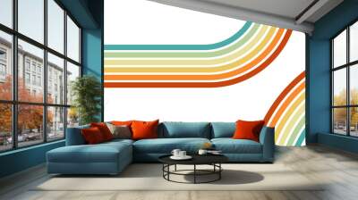 vintage rainbow line texture Wall mural