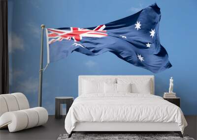 Australian flag against blue sky Wall mural