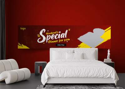 Professional Web Banner and Social Media Cover for Business Page or Business Profile Wall mural