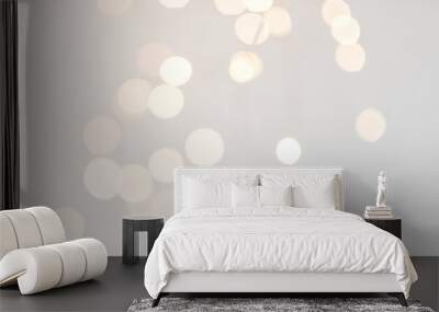 Bokeh lights on black background Wall mural