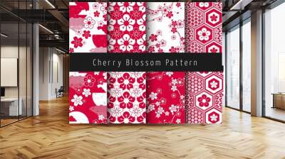 Cherry blossom patterns Wall mural