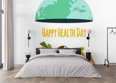 Vegetables menu health day background Wall mural