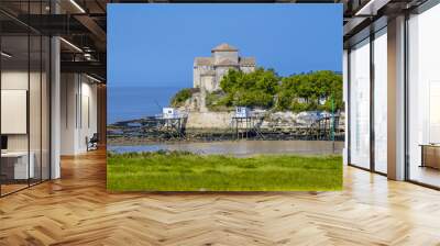 Talmont sur gironde, Nouvelle Aquitaine, church sainte radegonde in mediaeval city, France. High quality photo Wall mural