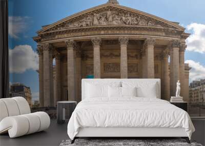 The Pantheon building in the Latin Quarter in Paris France, famous monument during Bastille Day Wall mural