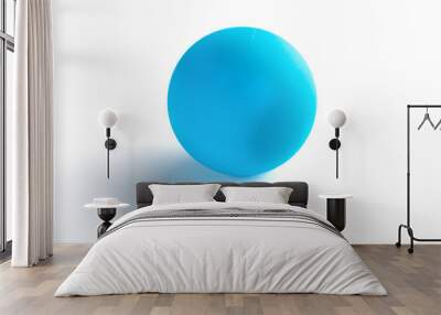 blue massage ball on white background Wall mural