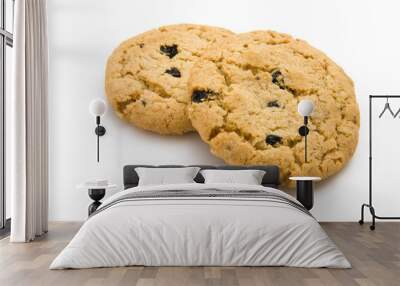 two cookies on white Wall mural