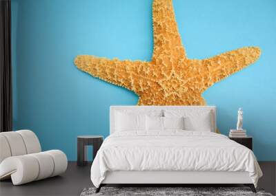 starfish on s blue background Wall mural