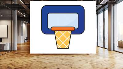 Basketball Hoop Icon Wall mural