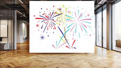 vector abstract  bursting fireworks Wall mural