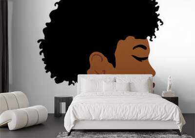 vector black afro american woman Wall mural