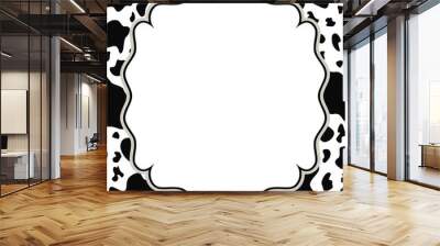 vector frame with abstract cow skin texture Wall mural