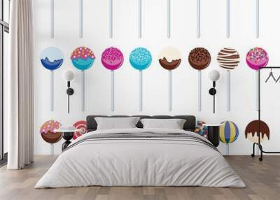 vector sweet candy lollipops Wall mural