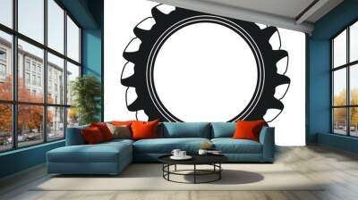 vector tractor tire Wall mural