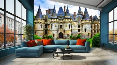  Impressive fairy tale castles of France,  il de france region Wall mural