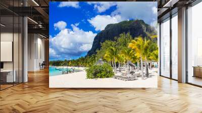 amazing tropical holidays - luxury beaches of Mauritius island Wall mural