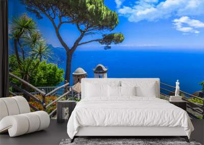 beautiful  Ravello village,view with church. Amalfi coast, Italy Wall mural