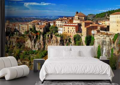 travel in spain - Cuenca, city on rocks Wall mural