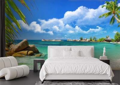 tropical paradise - seychelles islands Wall mural