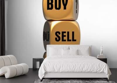 buy sell hold cube concept       3d illustration Wall mural