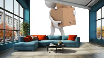 delivery person Wall mural