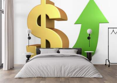 dollar sign concept  3d illustration Wall mural