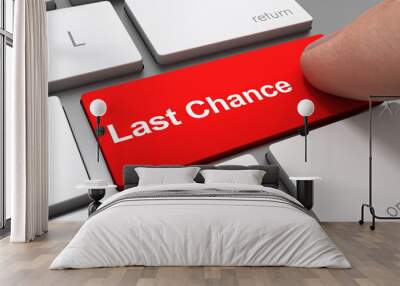 last chance push button concept 3d illustration Wall mural