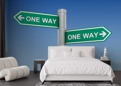 one way sign Wall mural