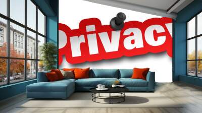 privacy concept 3d illustration isolated Wall mural