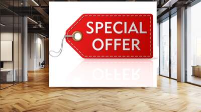 special offer shopping tag 3d illustration Wall mural