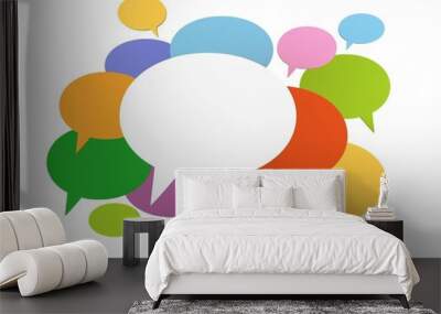 speech bubbles concept 3d illustration Wall mural