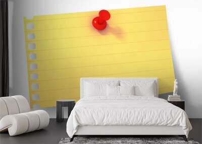 sticky note concept 3d illustration isolated Wall mural