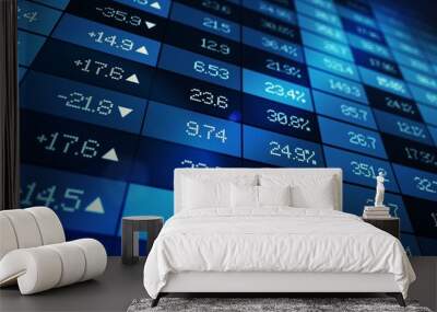 stock market exchange graph illustration Wall mural