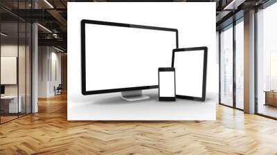 tablet, monitor and mobile phone Wall mural