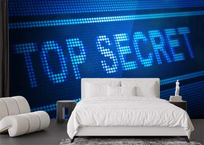 top secret digital screen 3d illustration Wall mural