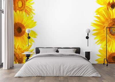 Border with sunflowers Wall mural