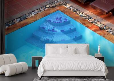 Detail of design of backyard pool Wall mural