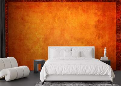 Grunge background with American Indian traditional patterns Wall mural