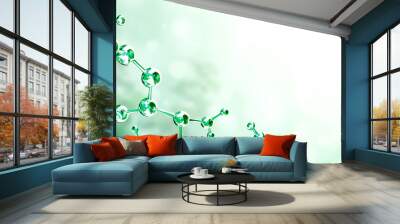 Horizontal banner with glass model of molecule Wall mural