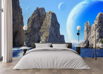 Landscape of fantasy planet Wall mural