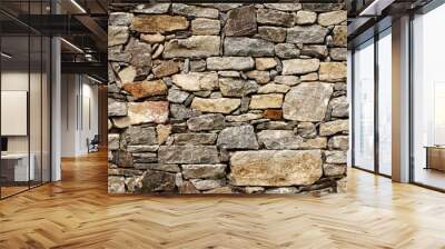 seamless texture of medieval wall of stone blocks Wall mural